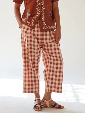 Caron Callahan Joseph Gingham Pants Size 4